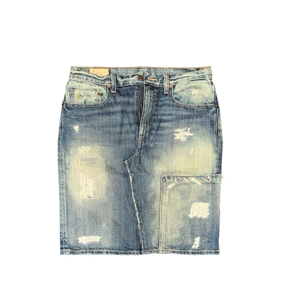 Polo Ralph Lauren Distressed Jean Skirt